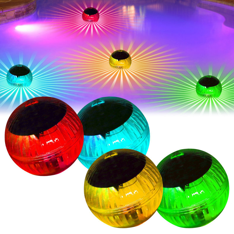 Lumières solaires flottantes à DEL, 4