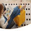 Repose-pieds carré en velours côtelé - jaune-130176408