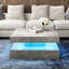 Charvez High-Gloss Square Coffee Table with 16 Colors LED Lights-1964231640-1964231642