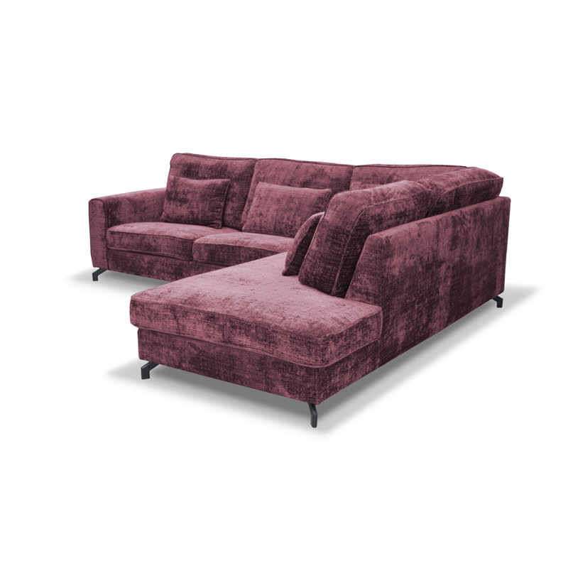 5 Seater Sofa & Chaise, Purple, Right Hand Facing