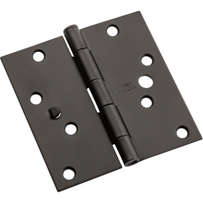 V512 4" SQR Hinge with Security Stud