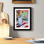 Montpellier Blue Vase And Window Box Framed On Paper by Montpellier Print-1582514927-1582514926