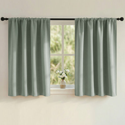 NICETOWN Blackout Curtains for Bedroom, Thermal Insulated Drapes Rod Pocket Privacy Protected Window Panels for Living Room, 2 Panels