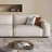 White Genuine Leather Modular Sofa cushion couch