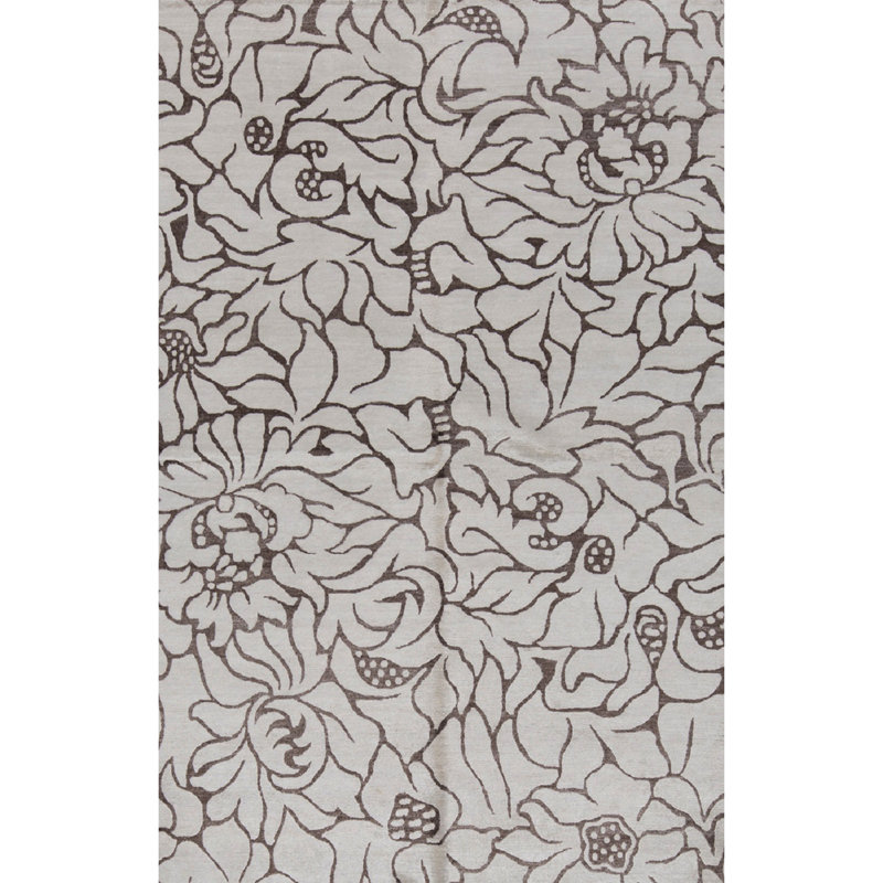 Tapis brun de haute qualité noué à la main