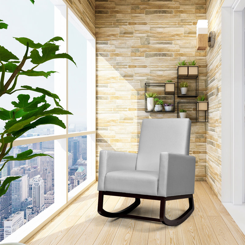 Chaise berçante Moynihan, Gris clair