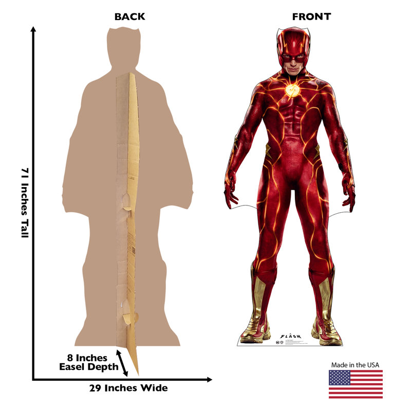 71'' Red and Gold The Flash Cardboard Standup