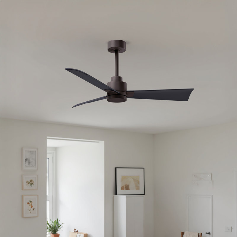 Ventilateur de plafond Alessandra 42, Noir mat, Bronze texturé