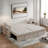 3 In 1 Convertible Sleeper Sofa Bed With Reclining Backrest, Pillows And Side Pockets-1869365435