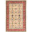 Tapis beige noué la new age beige en laine 4 pi x 6 po one-of-kind main Alayna