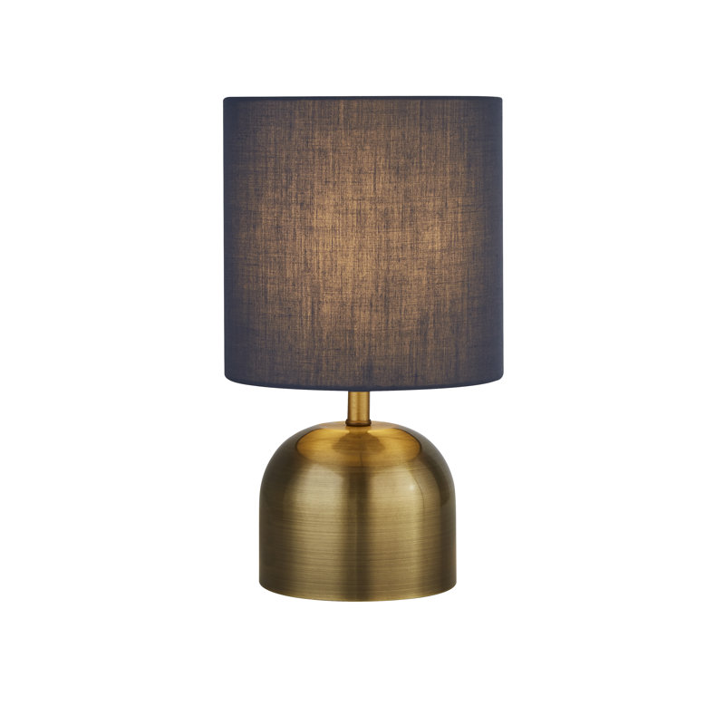 Boyce Metal Table Lamp, Antique Brass, Navy