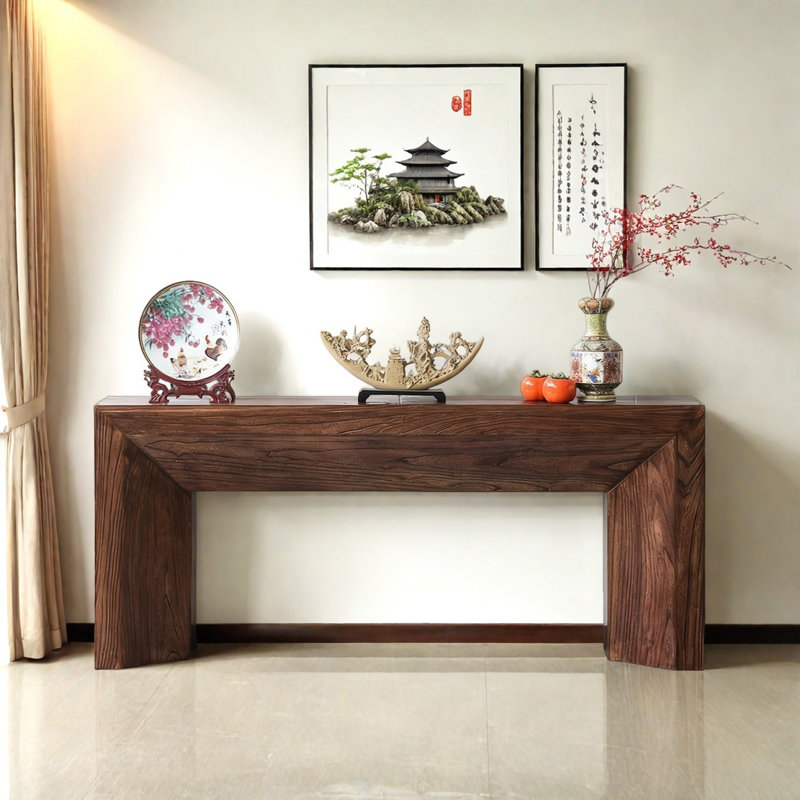 Retro Practical Solid Wood Console Table