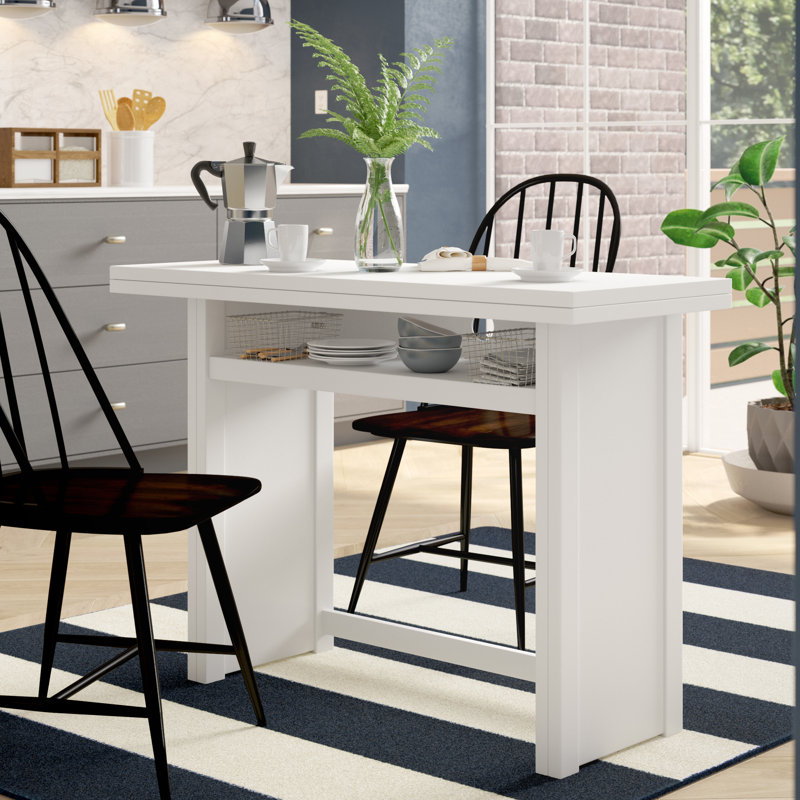 Washam 43 " Extendable Rectangular with Solid Wood Base Dining Table