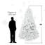 Arbre de Noël artificiel blanc 8 pi avec fil mémoire, 1430 pointes pour une apparence parfaite, assemblage facile pour un décor des Fêtes moderne-118095019
