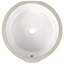 DeerValley 16" x 16" Round Ceramic Undermount Bathroom Sink with Overflow