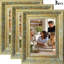 Cadre photo poli antique 3 pièces 5 "x 7" avec support de table et crochets muraux-133435924-133435921-133435922