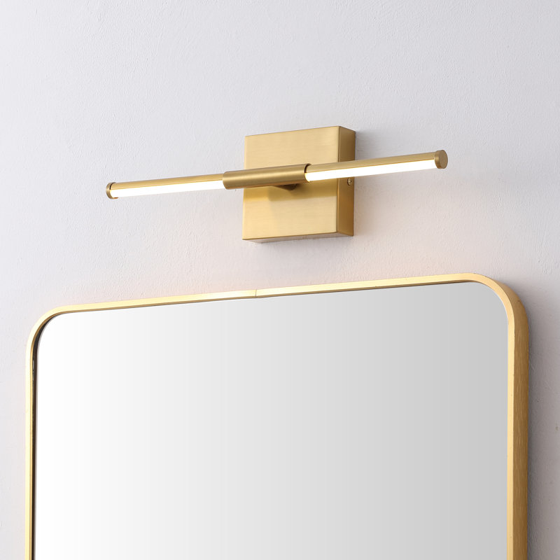 Gallatin 1 - Light LED Dimmable Armed Sconce, 4.25" H x 16.25" W x 3" D, Brass Gold