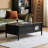 Retro rectangular solid wood coffee table