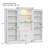Retro style 3-Pieces Bookcase Display Cabinet with 5 Colors Adjustable LED Ceiling Light