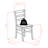 Lubin 3-pc Drop Leaf Table With Ladder-back Chairs, Walnut