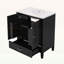 Meuble-lavabo de salle de bain avec lavabo, rangement multifonctionnel, porte à fermeture en douceur et fabrication durable-117983476