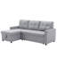 209Cm Linen Square Arms Sofa Bed-862028754