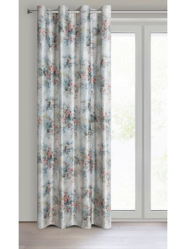 Lewiston 100% Polyester Blackout Curtain Single Panel, Pink