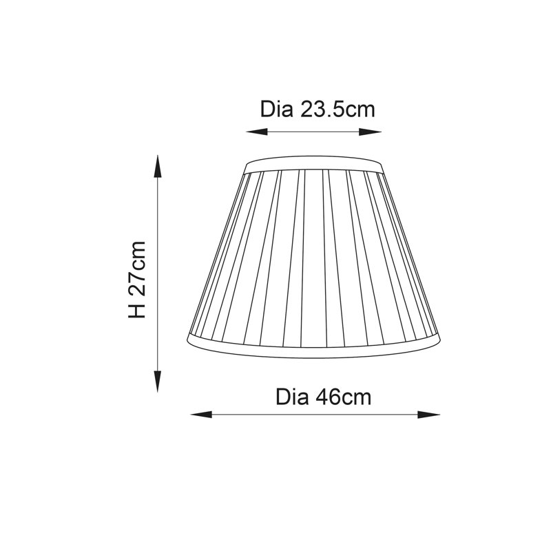 Marvin 46cm Fabric Empire Lamp Shade, 27.5cm H x 46cm W x 46cm D