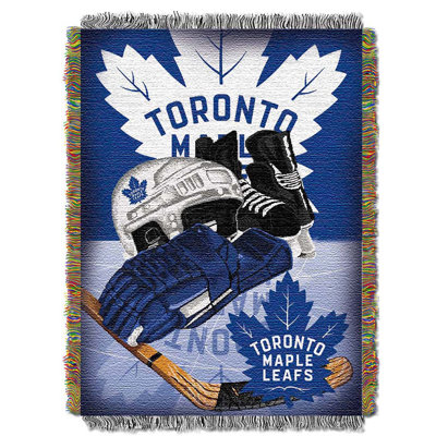 NHL Toronto Maple Leafs Throw Blanket, Hockey Home Ice Advantage Decor, 48x60 Inches
