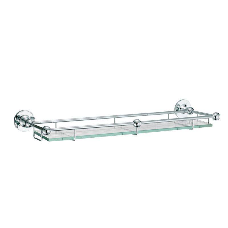 Clarendon Wall Shelf, Polished Chrome
