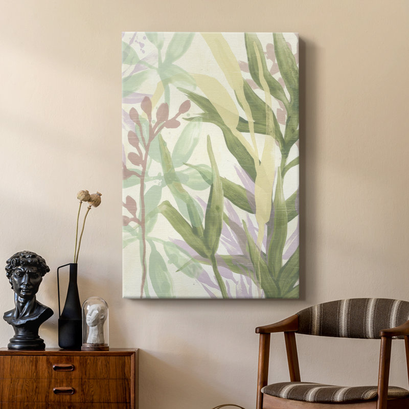Dreamy Tropical Leaves II - galerie sur mesure, H 18 po x l 12 po