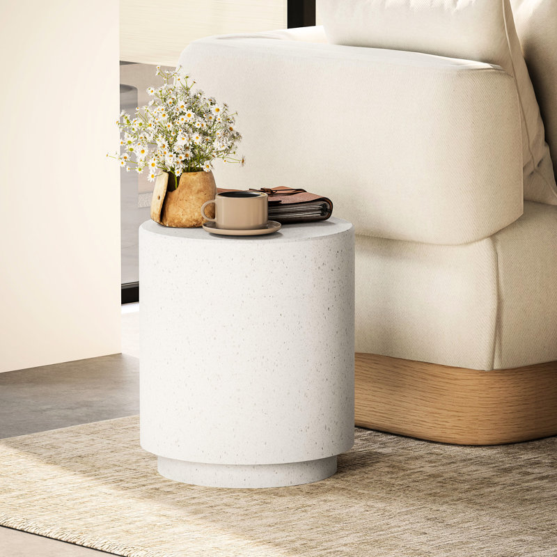Table d'appoint avec motif, blanc crème, construction, pieds réglables pour table blanche d'atelier, inspirée et légère, tous les espaces