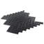 11"X 12.6" Herringbone Polished Glass Mosaic Tile-61266925