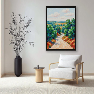 Canvas Wall Art The Bend in The Road Vintage Poster Print Home Decor