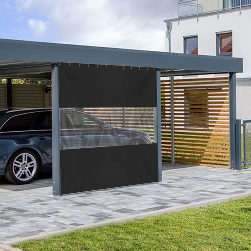 Heavy Duty Outdoor Clear Panel Curtain, All Weather Resistant Tarp Curtain for Pergola,Porch,Gazebo, 4' H x 10' W