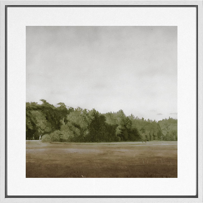 Peinture sur toile, cadre flottant, H 24 po x l 24 po x P 1,5 po, Blanc