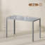 Glass Top Metal Base Dining Table