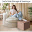 WOWMAX Pouf, repose-pieds, repose-pieds, cube moderne, 22 po x 22 po x 17 po pour le salon, la compression en brique rouge