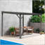 Pavillon de jardin mural 8 pi x 10 pi avec système de drainage amélioré, toit incliné en acier galvanisé pour patio et cour arrière