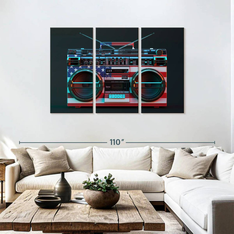 Abarca American Boombox, H 48 po x l 74 po