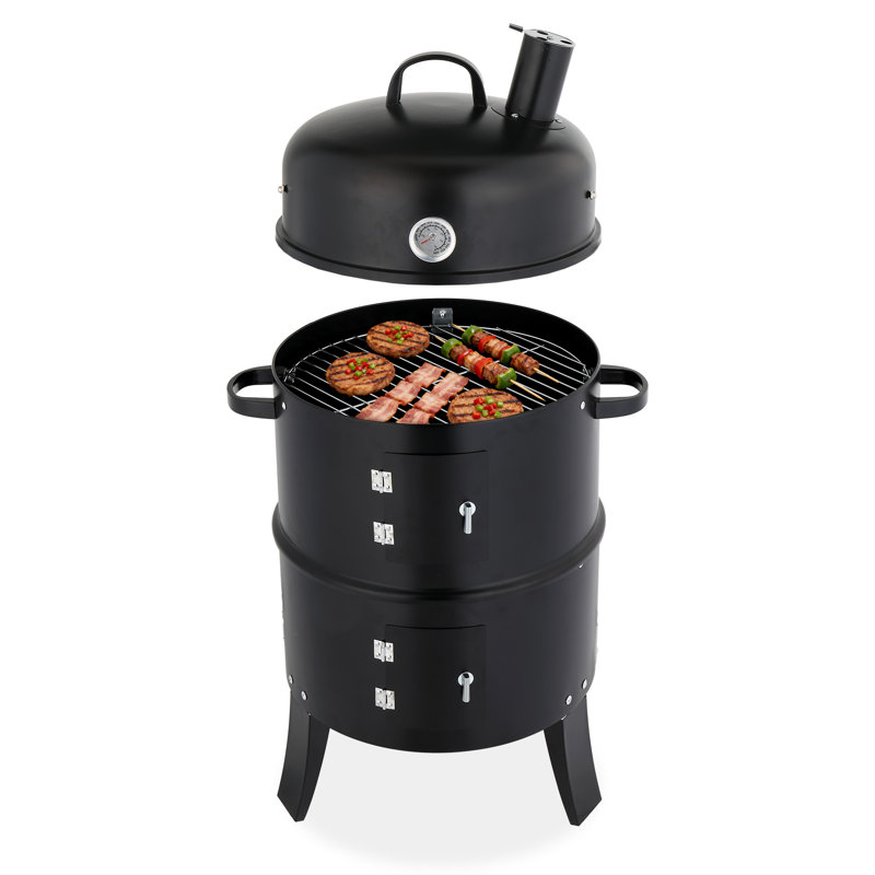 Barbecue au charbon noir de 85 cm