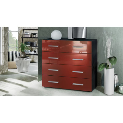 Mazur 76cm W 4 - Drawer Chest of Drawers