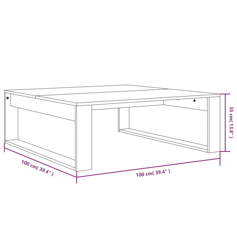 Goddord Sled Coffee Table, Grey
