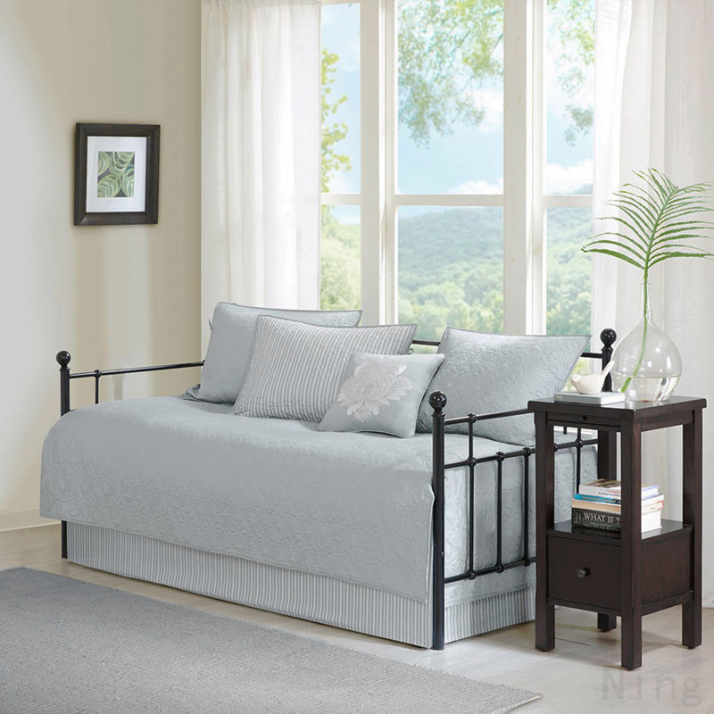 6 Piece Reversible Daybed Cover Set Grey Daybed, Gray