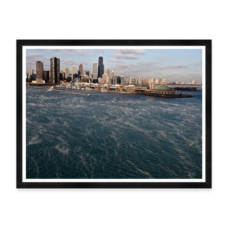Chicago par avion, Noir, H 32 po x l 42 po x P 1,5 po