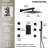 Wall Mounted Digital  Shower System , 12"  High Pressure Rainfall Shower Head with Handheld Shower-83197650