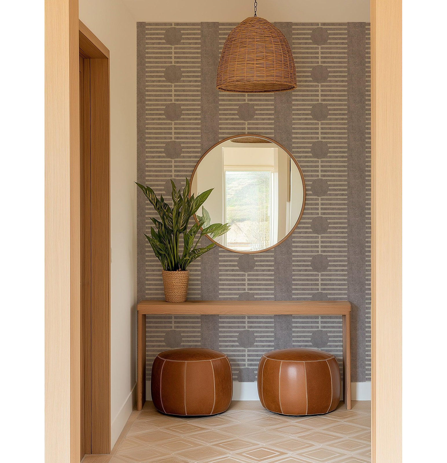 Nomalanga Self-Adhesive Wallpaper, Purple, Non-pasted