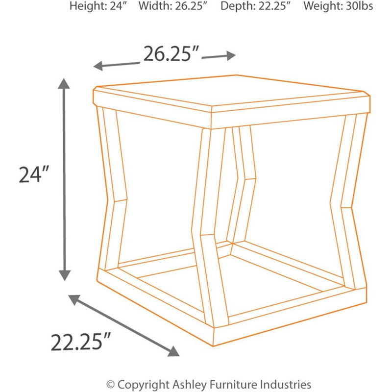 Espresso Rectangular Wood and Glass End Table