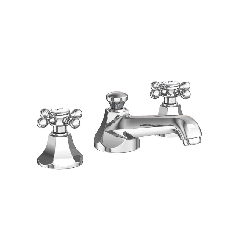 Metropole Widespread Bathroom Faucet with Drain Asssembly, Polished Chrome