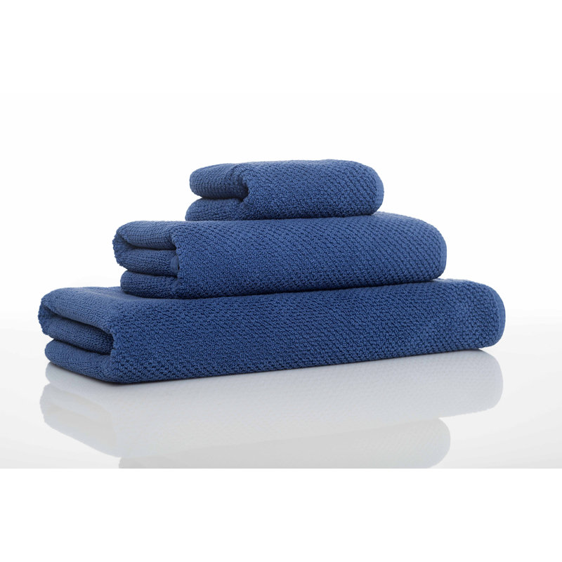 Bee Waffle Bath Towel, White, Washcloth 1-Pack
